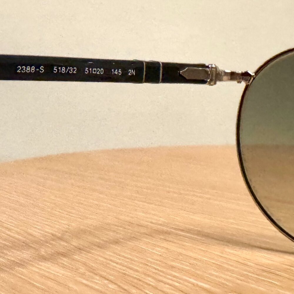 Persol 2388-s — Gradient Brown Round Sunglasses - Silver-tone front frame - Picture 6 of 10